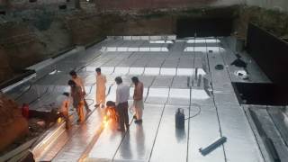 Waterproofing by 3MM Aluminum Coated Bituminous Membrane [upl. by Ecnarual444]