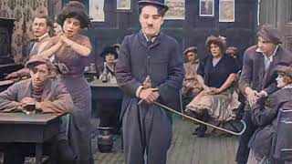 Charlie Chaplin  Caught in a Cabaret 1914  color [upl. by Rothwell]