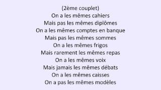 La fouineTous les mêmes  original lyrics [upl. by Yenwat977]