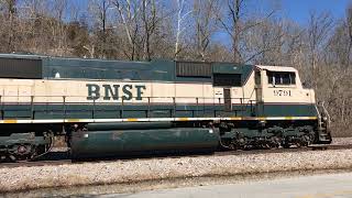 EMD SD70MAC Startup Sequence BNSF 9791 at Turners MO [upl. by Lednahs]