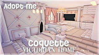 Coquette Victorian Home  House build  Adopt me [upl. by Shanleigh]