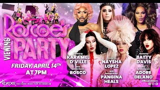 Adore Delano Bosco amp Pangina Heals Roscoes RuPauls Drag Race Season 15 Viewing Party [upl. by Mezoff864]