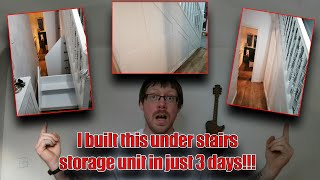 DIY How to build shaker style under stairs storage units with pull out drawer [upl. by Carlos]