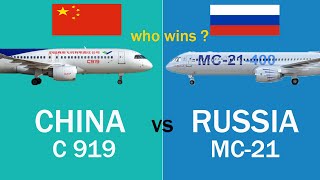 Comparison of Russian MC 21 vs Chinese C919 aircraft [upl. by Fevre]