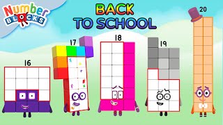 Back to School Maths  Meet Numbers 1620  Learn to Count  Numberblocks [upl. by Einnal326]