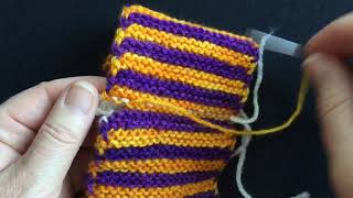 Perfect Garter Stitch Join [upl. by Nitsa]