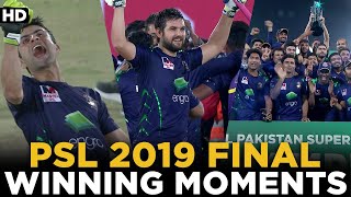 PSL 2019 Final  Peshawar Zalmi vs Quetta Gladiators  Winning Moments  HBL PSL  MB2L [upl. by Hisbe]