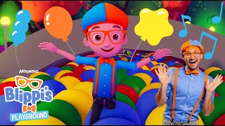 Blippis Indoor Playground Ball Pit Song  ROBLOX  Blippi Educational Gaming Videos for Kids [upl. by Arahsak]