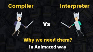 Compiler vs Interpreter In animated Way [upl. by Ahtivak]