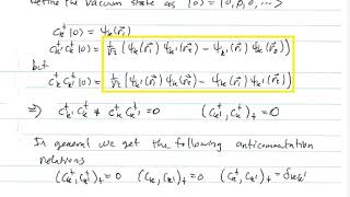 lecture36 Fermionic Creation and Annihilation Operators [upl. by Cuthbertson]