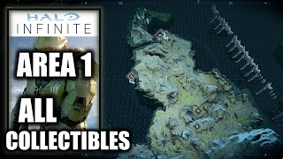 Halo Infinite AREA 1 All Collectible Locations  All Skulls Logs Cores Towers Lockers Artifacts [upl. by Bean]