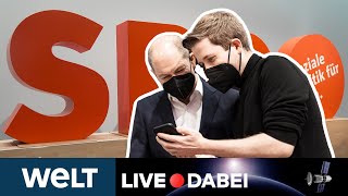 SPDBUNDESPARTEITAG Da gehts lang  Grundsatzrede von Kanzler Olaf Scholz  WELT Live dabei [upl. by Brodsky]