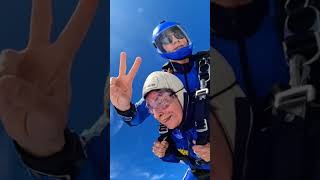 Happy 80th birthday Patricia She was smiling the whole way down skydiving auckland nz travel [upl. by Britteny]