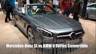 MercedesBenz SL 2016 vs BMW 6 Series Convertible 2016 [upl. by Rexana]