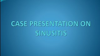 case presentation on sinusitis therapyrecord casestudies pharmD [upl. by Bore]