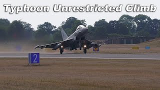 4K RAF Typhoon Unrestricted Climb  Watch till the end and notice  Air Defender 2023 [upl. by Arual]