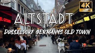 Altstadt Düsseldorf’s old town Germany Walkthrough Tour in 4K [upl. by Ayot127]