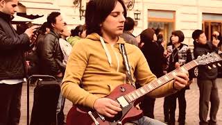 Miguel Montalban  Bohemian Rhapsody Queen Awesome street busking performance [upl. by Ecirtahs]