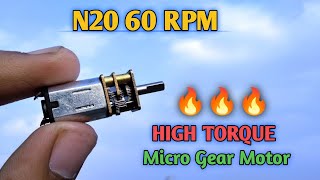 N20 gear Motor  60 RPM  Unboxing  gear motor  N20  dc gear motor  n20  dc n20 N20 [upl. by Ainehs]