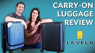 Level8 Luggage Review 20quot Luminous Textured CarryOn and 20quot Grace CarryOn [upl. by Catlee]