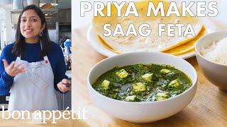 Priya Makes Saag Feta  From the Test Kitchen  Bon Appétit [upl. by Aroz]