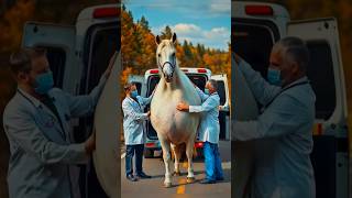 Doctors helps a poor pregnant Horse 🐎  Mare horse horselover pregnant humanity animals [upl. by Asi]