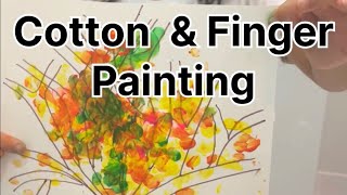 Cotton painting for kids  cotton painting ideas  finger painting fir kids  home schooling ideas [upl. by Solnit851]