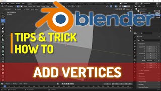 Blender How To Add Vertices [upl. by Airdnna428]