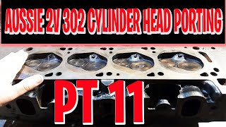 Aussie Ford Cleveland 2V 302 Closed Chamber Cylinder Head Porting Pt 11 [upl. by Niwrud]