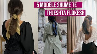 5 Modele Te Thjeshta Flokesh Me Shall  Stilime Flokesh  Easy Hairstyles  Romina Gjinali [upl. by Ziwot]