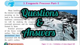 Class 9th  Geography  chp3  Exogenetic Processes Part1  Question Answer  magi academy [upl. by Onitselec]