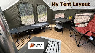 Kodiak Canvas 10x10 Tent Layout [upl. by Aleydis]