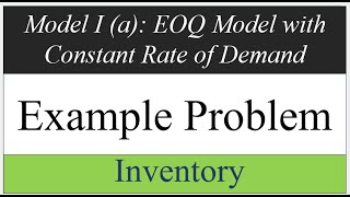 6Model I a Example problem [upl. by Eeral548]