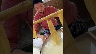 Tofu skin making process Good tools and machinery can increase work efficiency [upl. by Emelda]