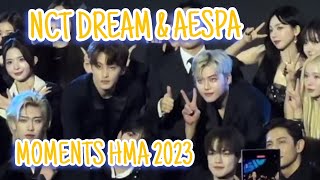 HMA 2023 NCT DREAM amp AESPA MOMENTS  31st Anniversary Hanteo Music Awards 2023 [upl. by Kcitrap]