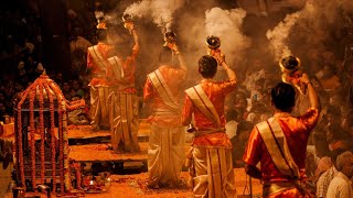 Ganga Aarti VaranasiBanaras  Kashi Vishwanath Shayan Aarti kashi varanasiGanga [upl. by Adnerad]