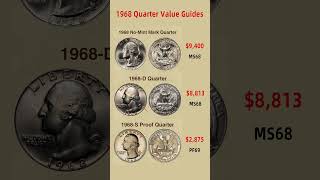 1968 Quarter Value Guides coin penny dollar quarter coincollecting coinvalue [upl. by Htebilil]