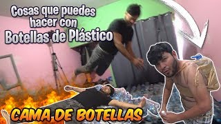 COSAS QUE PUEDES HACER CON LAS BOTELLAS DE PLÁSTICO 2  CAMA DE BOTELLAS [upl. by Harday]