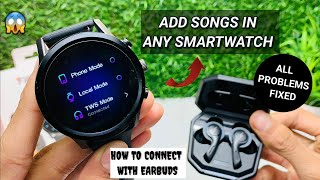 HOW TO ADD SONGS IN FIREBOLT INFINITY VISIONARY INVINCIBLE SMART WATCH 🔥 HOW TO CONNECT WITH EARBUD [upl. by Pollard]