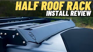 Jeep Gladiator Build Mod JCR OFFROAD HALF ROOF RACK Installation and Review [upl. by Dnomhcir258]