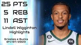 NBA Lindell Wigginton Highlights  Grizzlies  Bucks 04072023  NBA Regular Season [upl. by Len]