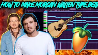 HOW TO MAKE MORGAN WALLEN TYPE BEAT IN FL STUDIO [upl. by Lebna932]