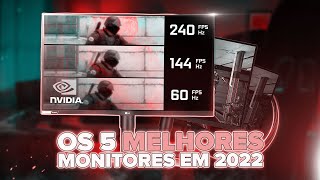 MELHORES MONITORES GAMERS DE 2022 75hz 144hz e 240hz pra comprar [upl. by Lorelie]