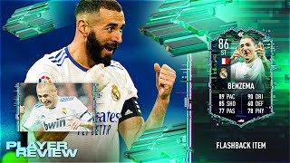 FIFA 22 FLASHBACK BENZEMA REVIEW  86 FLASHBACK BENZEMA PLAYER REVIEW  FIFA 22 ULTIMATE TEAM [upl. by Destinee]