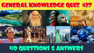 General Knowledge Trivia Quiz Part 27 [upl. by Aiyot]