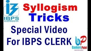 Syllogism tricks for bank clerk Po  IBPS  SBI  LIC [upl. by Lairret]