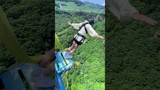 Bungee Jumping With Rope In Beautiful PlaceAsmr Bungee Jumping shorts [upl. by Prady619]