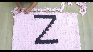 Loop Yarn Letter Blanket [upl. by Artekal480]