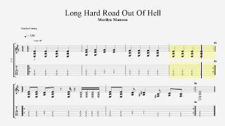 Guitar Tab  Long Hard Road Out Of Hell [upl. by Nnaassilem]