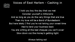 Northern Soul  Voices Of East Harlem  Cashing In  With Lyrics [upl. by Habeh]